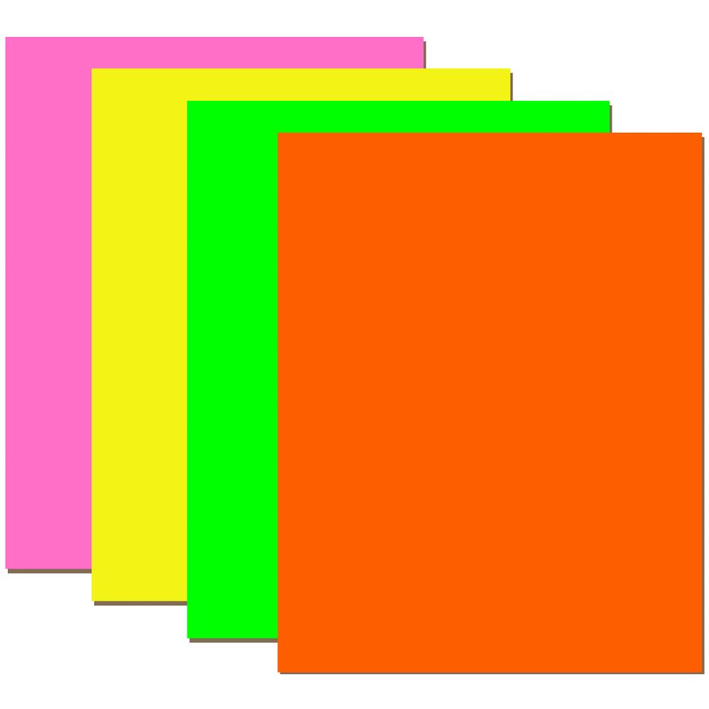 100 Units of Neon Poster Board, 22x28, Asst. Colors at