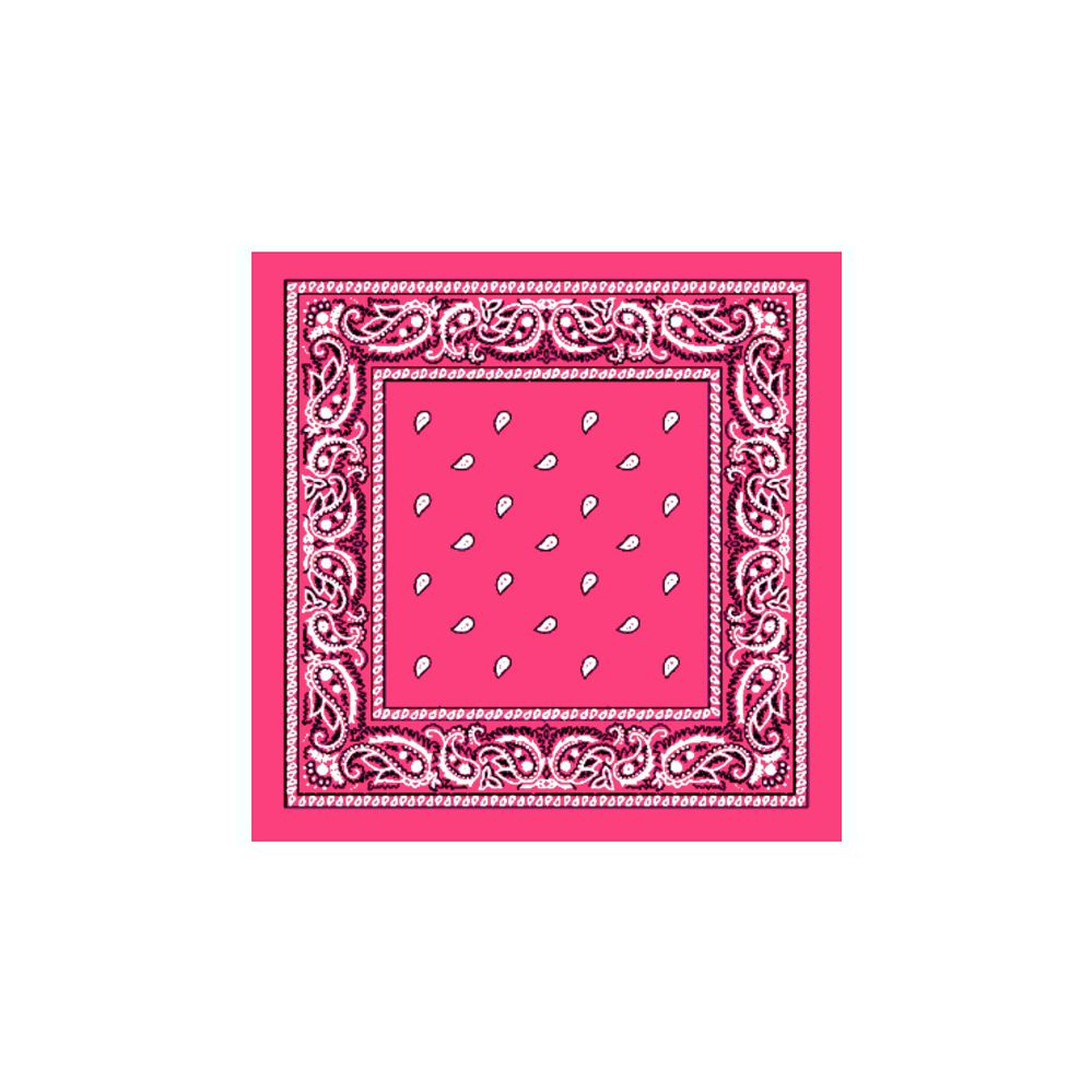 72 Units of Bandana Cotton Neon Pink Bandanas at