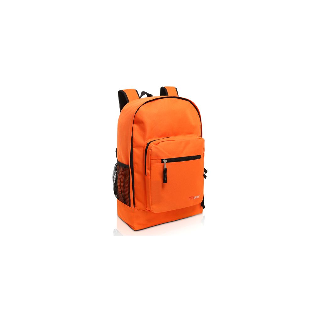 20 Units of MGgear 17.5 inch Multi-Pocket School Book Bags In Bulk, Orange - at - 0