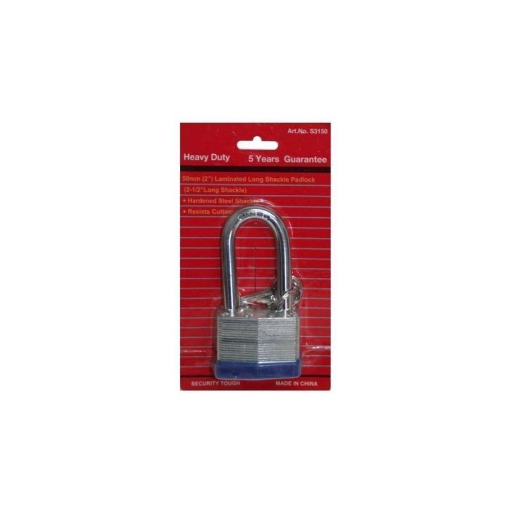72 Units of 50mm Laminated Long Shank Lock Padlocks and Combination