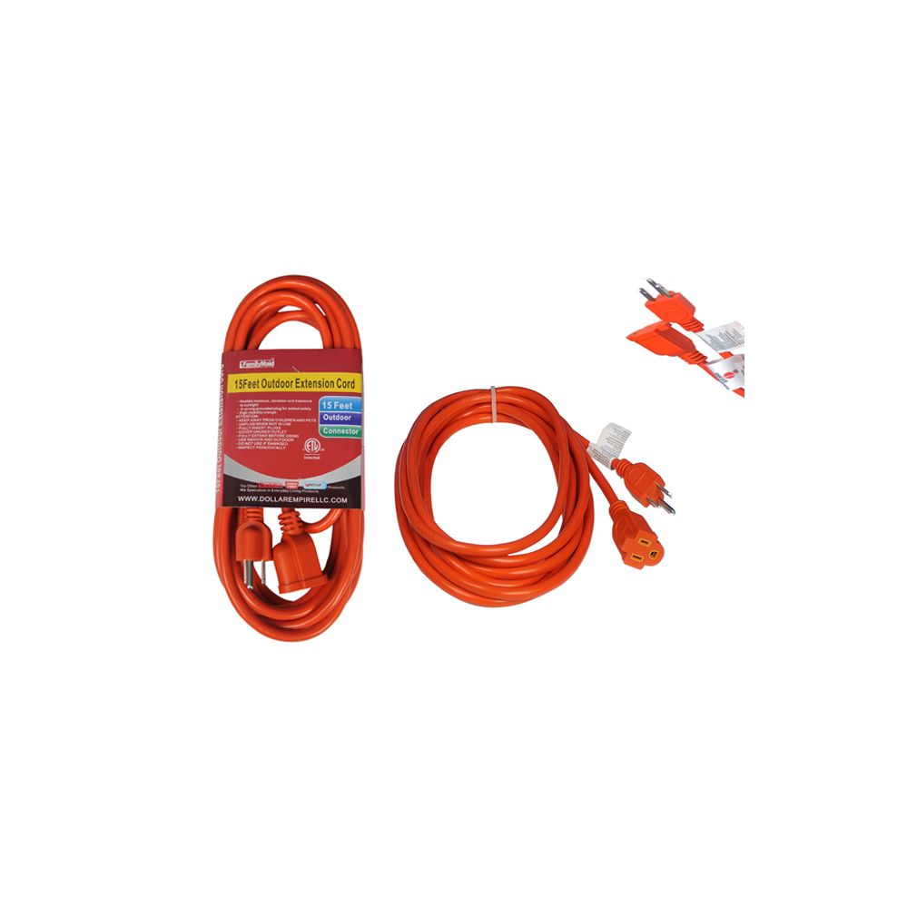 48 Units of 15 Foot Outdoor Extension Cord Chargers & Adapters at