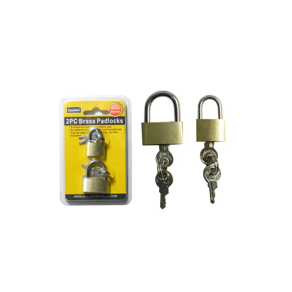 144 Units of 2 Piece Brass Padlocks Padlocks and Combination Locks