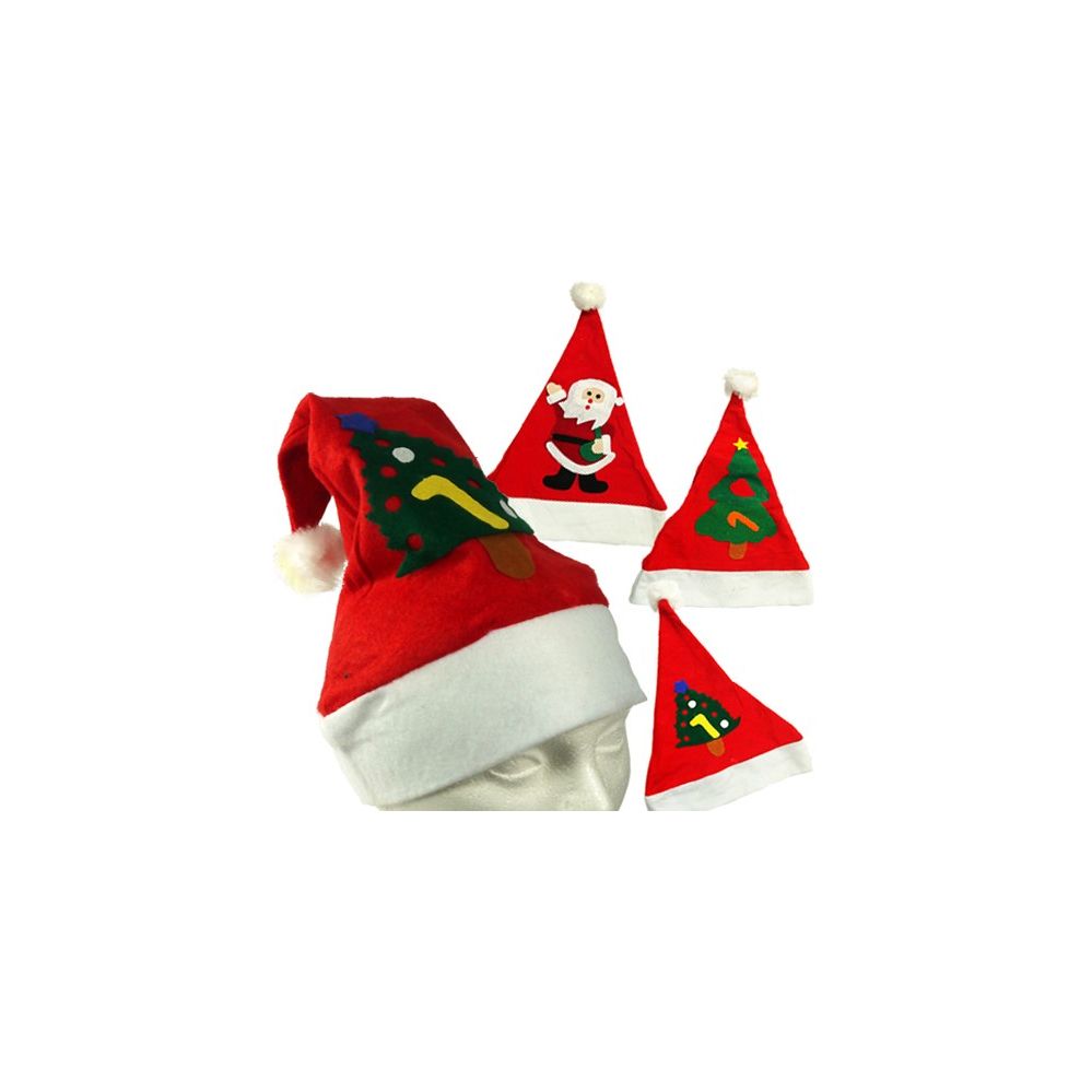 120 Units of Felt Santa Claus Hats Christmas Novelties at