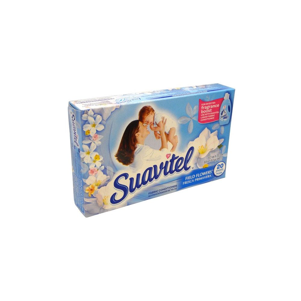 30 Units of Suavitel Dryer Sheet 20ct Field Flowers Laundry Detergent