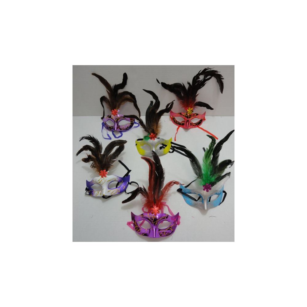 72 Units of Masquerade MasKFeathers On Top/glitter Costumes