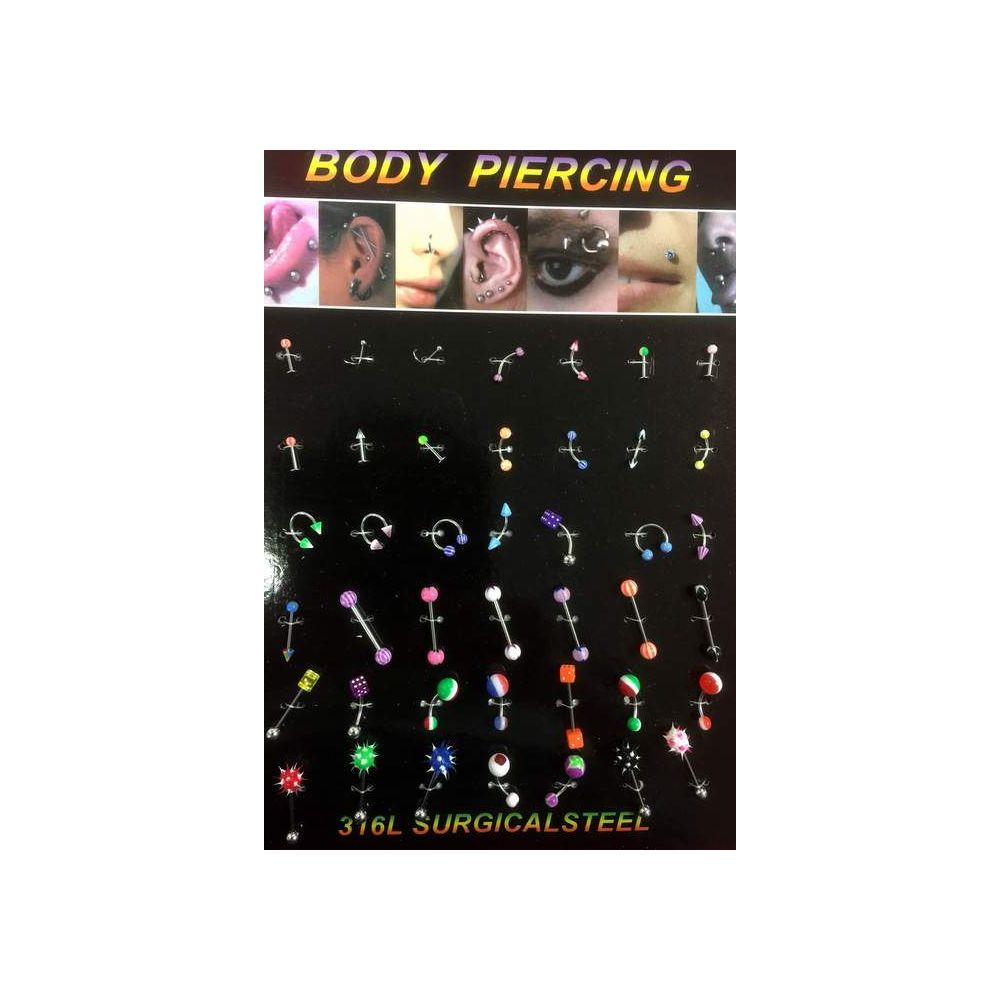 84 Units of Wholesale Body Jewelry/ Body Piercing Assorted