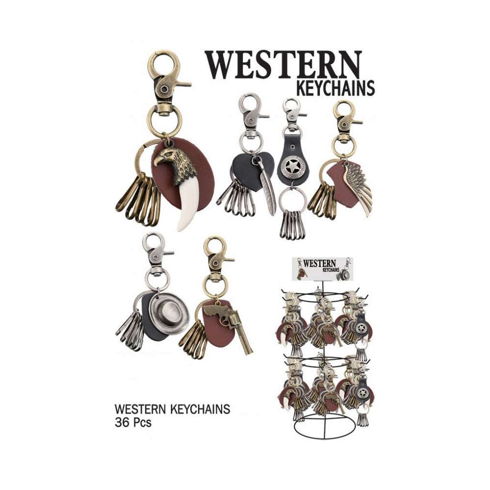 36 Units of WESTERN KEY CHAINS at