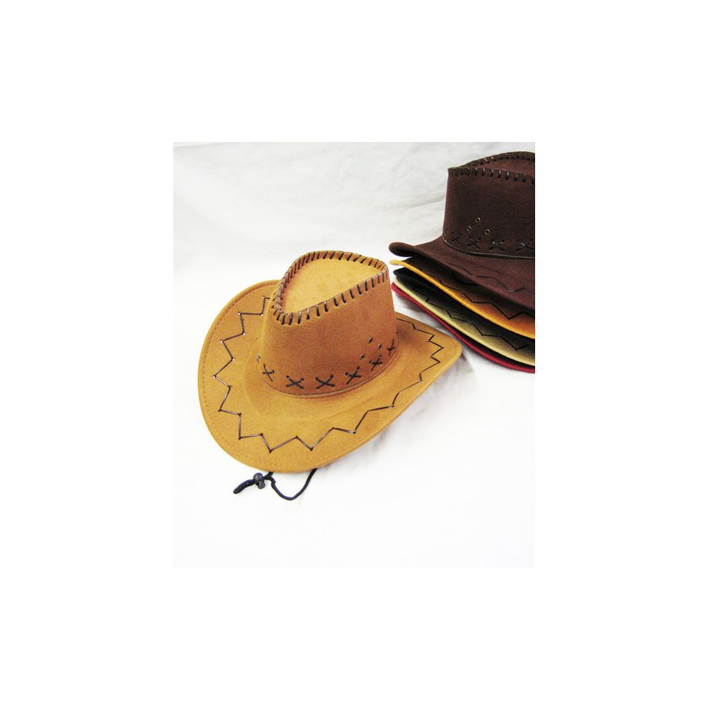 36 Units of Ladies Cowboy Hat Assorted Colors Sun Hats at