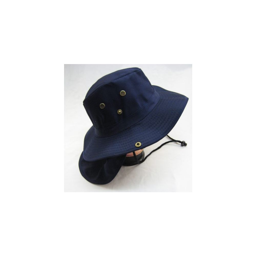 24 Units of Mens Mesh Boonie / Hiking Hat In Navy Blue Bucket Hats