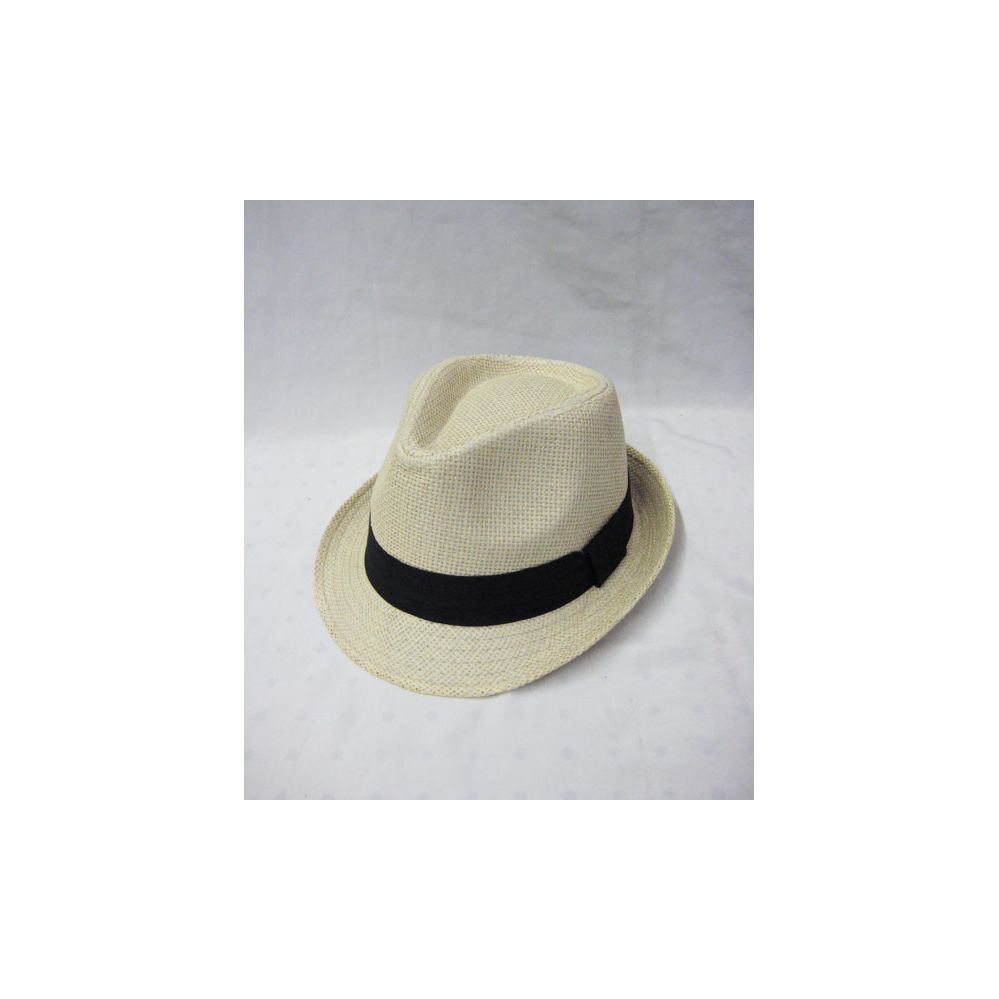 36 Units of Beige Straw Fedora Hat Fedoras, Driver Caps & Visor at