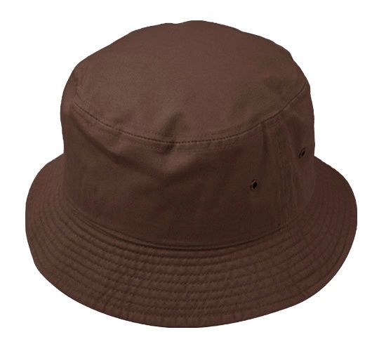 12 Units of Plain Cotton Bucket Hats In Brown Bucket Hats at