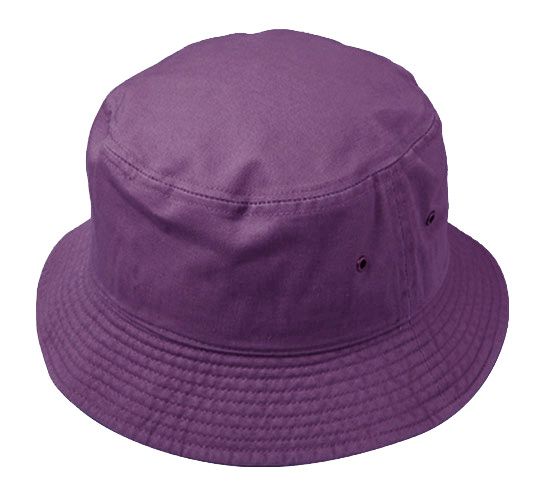 12 Units of Plain Cotton Bucket Hats In Purple Bucket Hats at