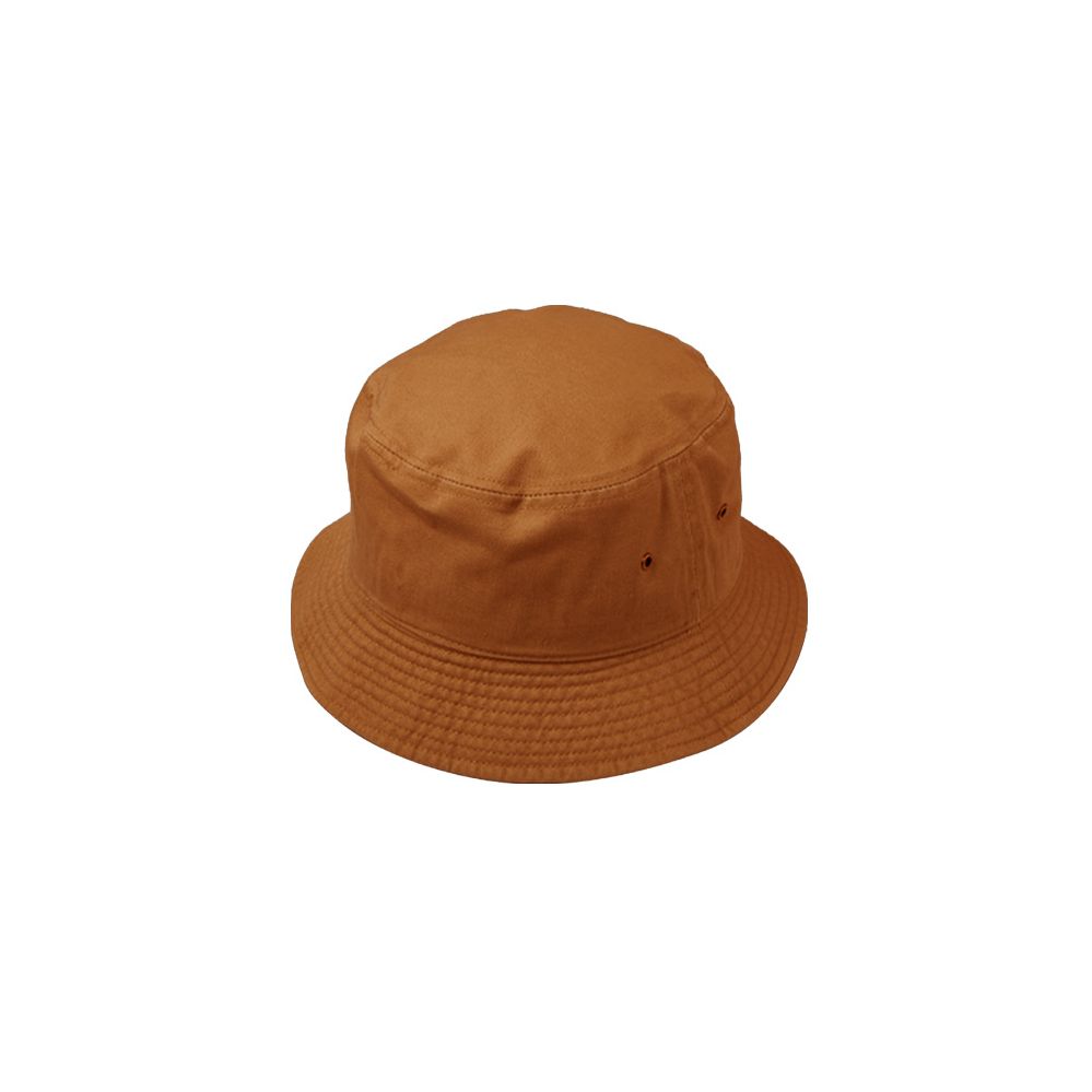 12 Units of Plain Cotton Bucket Hats In Rust Bucket Hats at