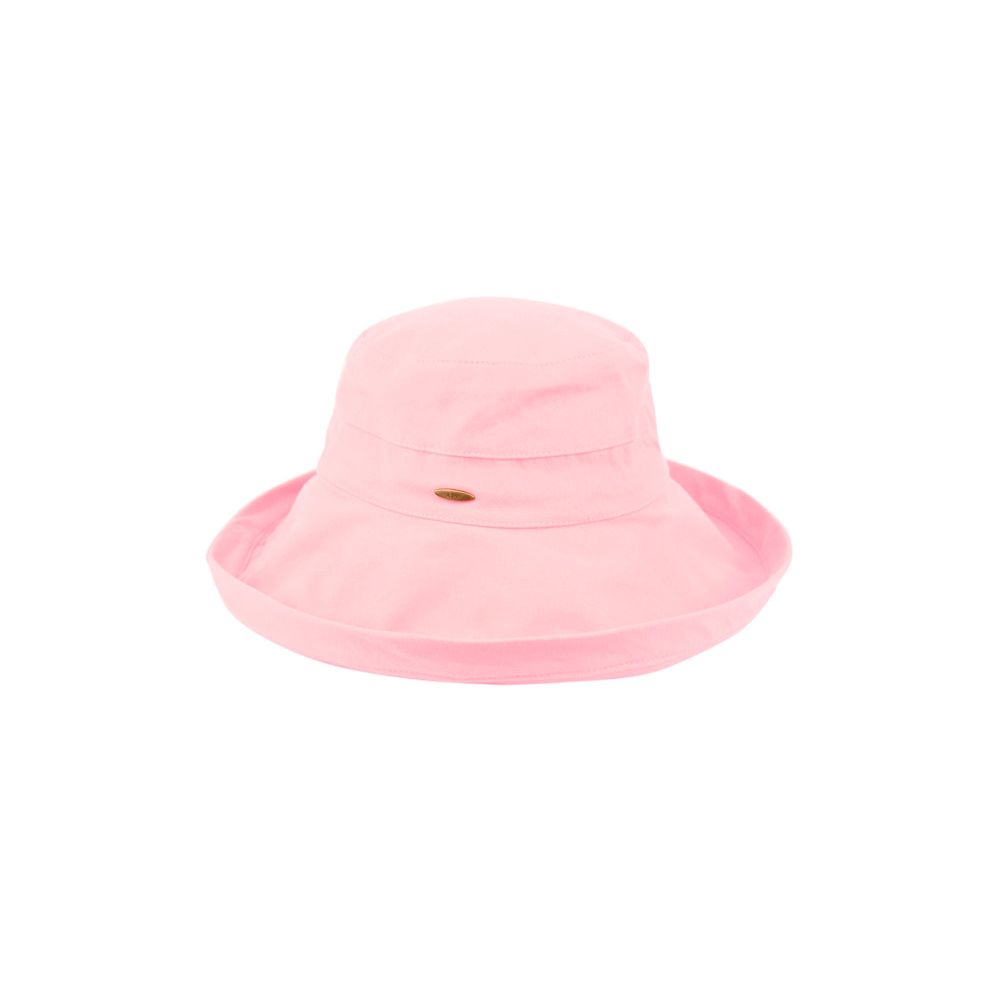 12 Units of Cotton Canvas Sun Cloche Hats In Light Pink Bucket Hats