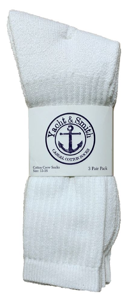 Wholesale Bulk Mens Crew Socks Cotton Big and Tall Plus Size Socks 13-16