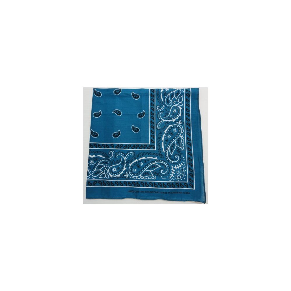 120 Units of BandanATeal Paisley Bandanas at