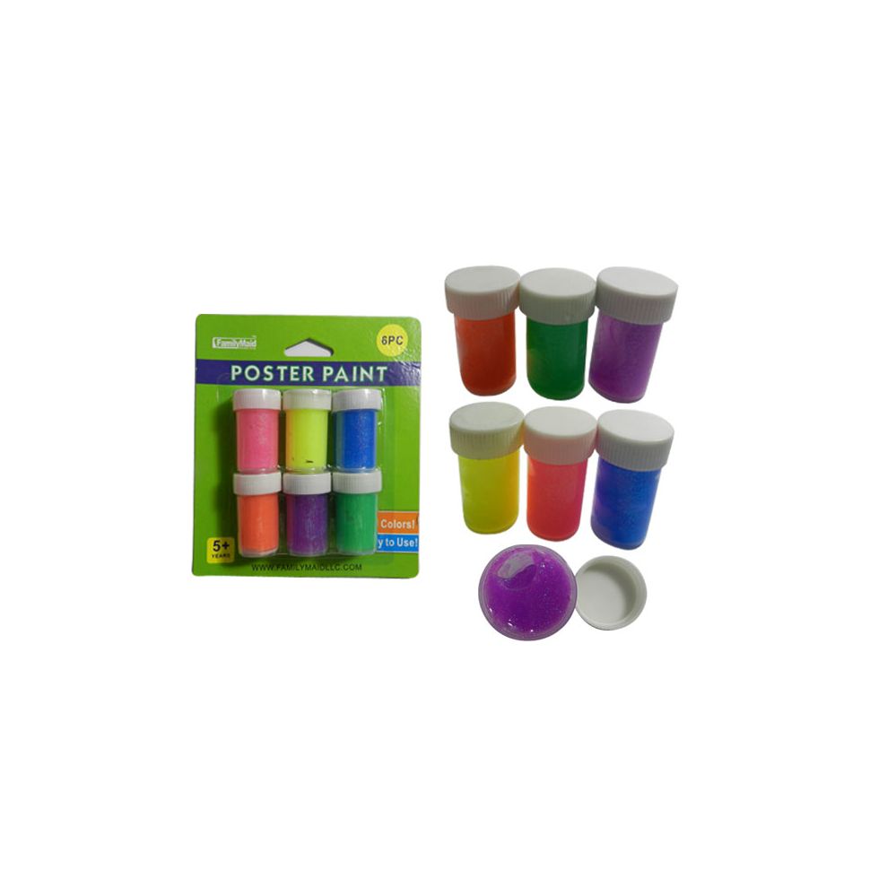 72 Units of 6pc Craft Poster Paint Paint, Brushes & Finger Paint at