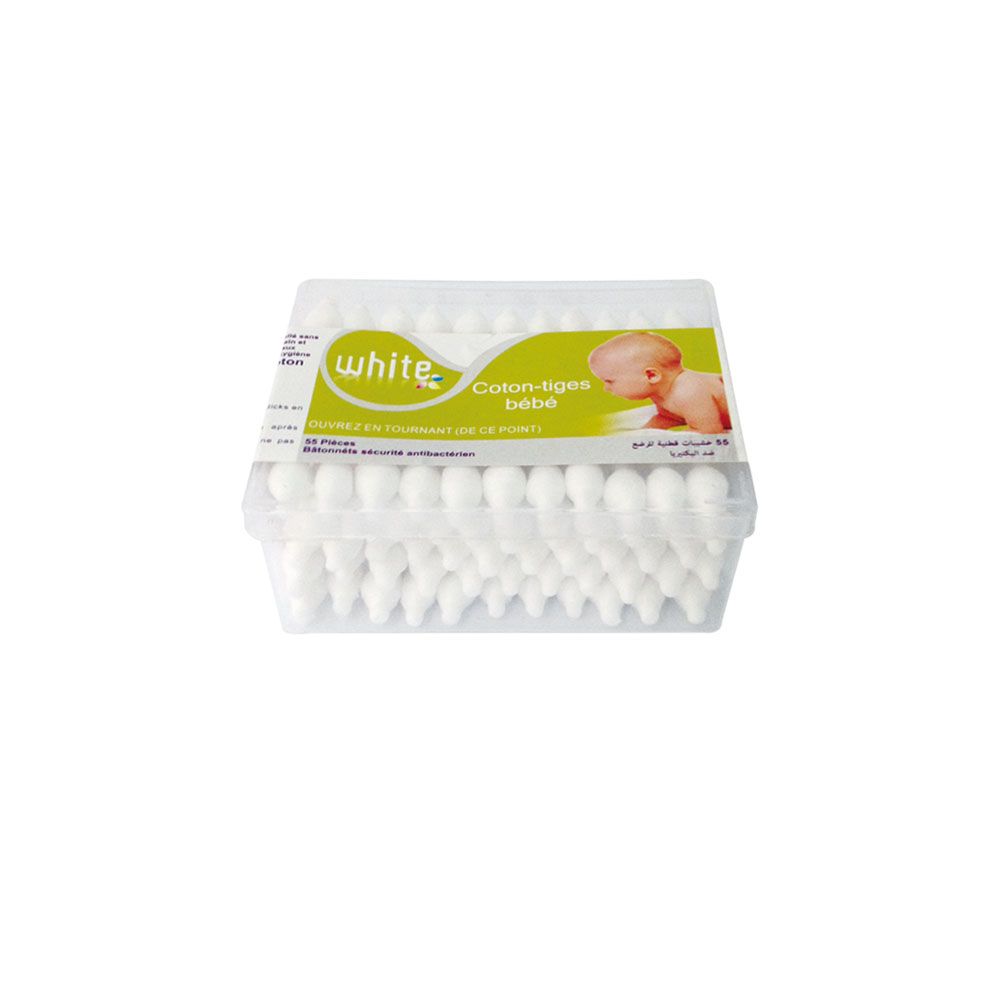 96 Units of 55 Count Baby Swabs In Box Cotton Balls & Swabs at