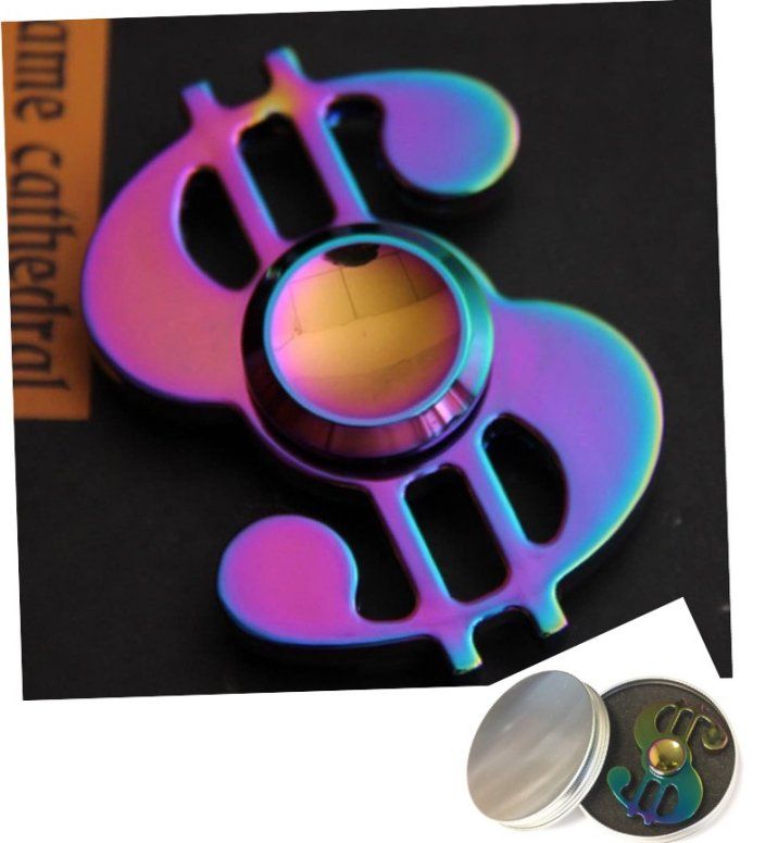 rainbow metallic fidget spinner