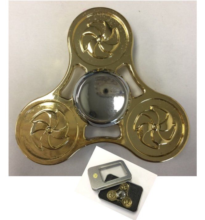 20 Units of Fidget Spinner [Gold TriSpinner/Silver Center 