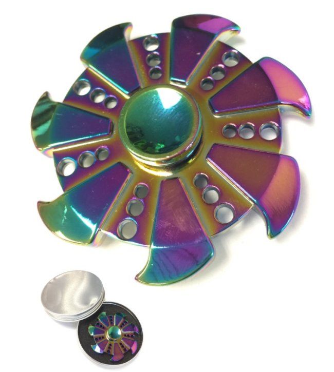 rainbow metallic fidget spinner