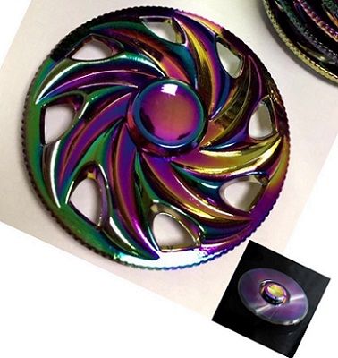 rainbow metallic fidget spinner