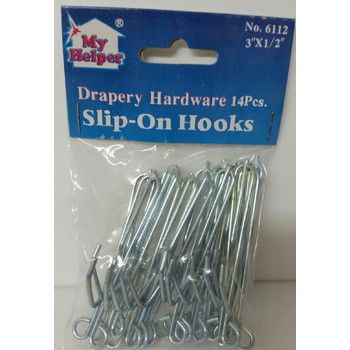 72 Units Of 3 X 1 2 Slip On Curtain Hooks Hooks At