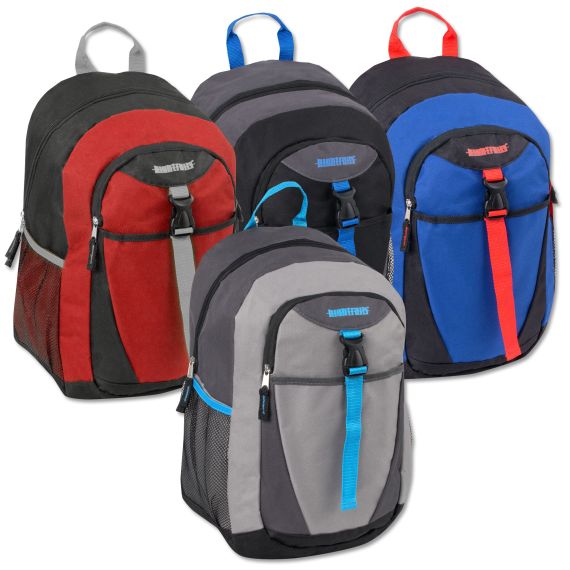 24 Units of 18 Inch Clip Pocket Backpacks With PaddinG Boys
