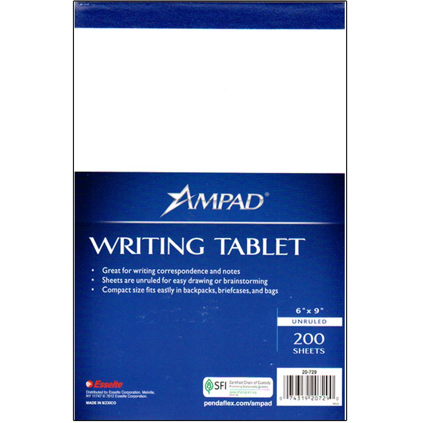 12 Units of Unruled Writing Pad Notebooks at