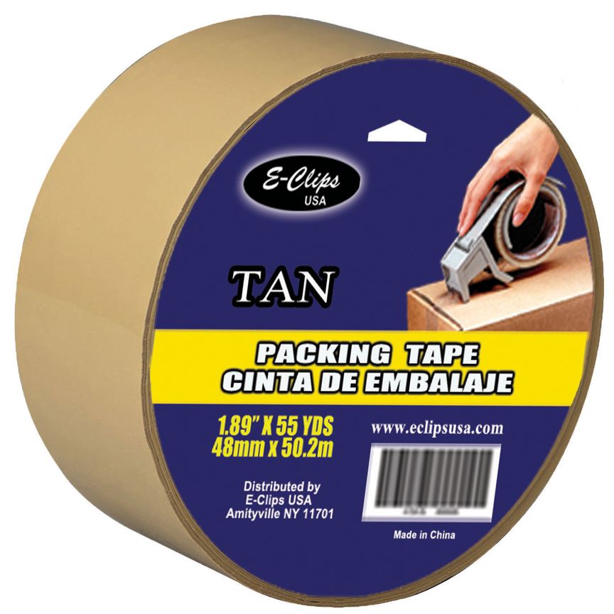 12 Units of Packing Tape, Industrial, Clear, 2" X110 Yds, 6 pk Tape