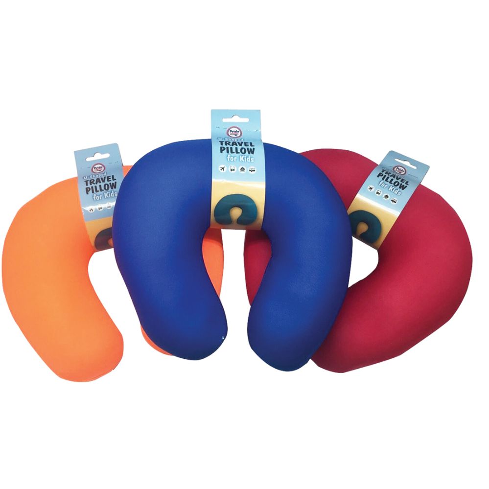 12 Units Of Kids Travel Pillow U Shaped Assorted Colors Pillows