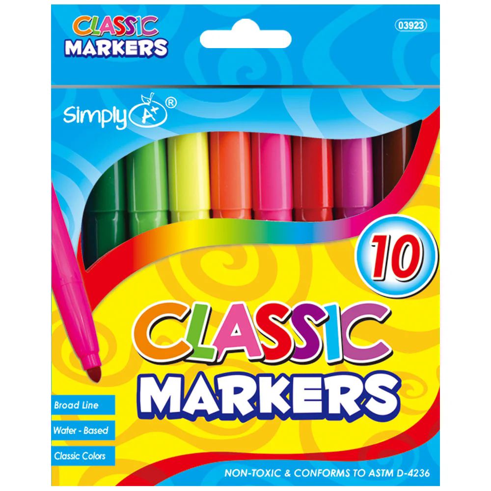 96 Units of 10 Count Washable Marker Markers and Highlighters at