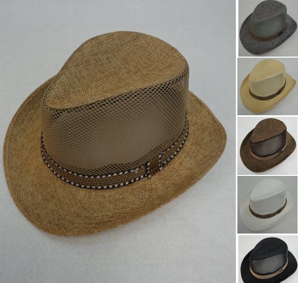 36 Units of Smaller Brim Cowboy Hat [Mesh Sides] at
