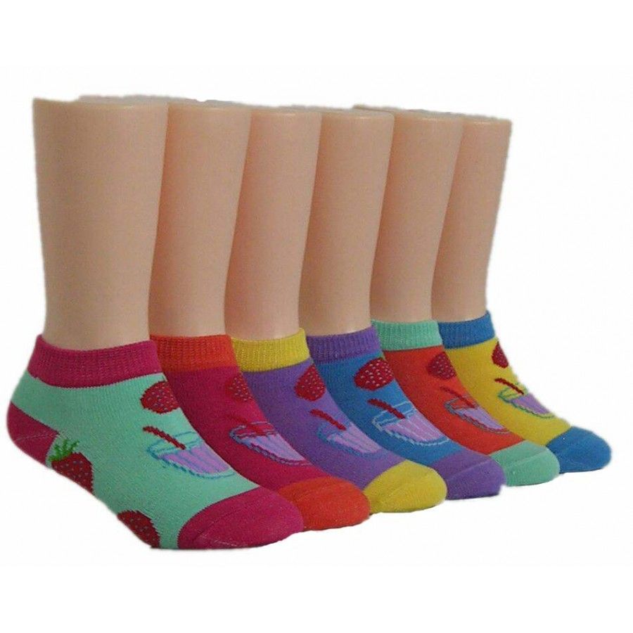 480 Units of Girls Strawberry Punch Low Cut Ankle Socks Girls Ankle