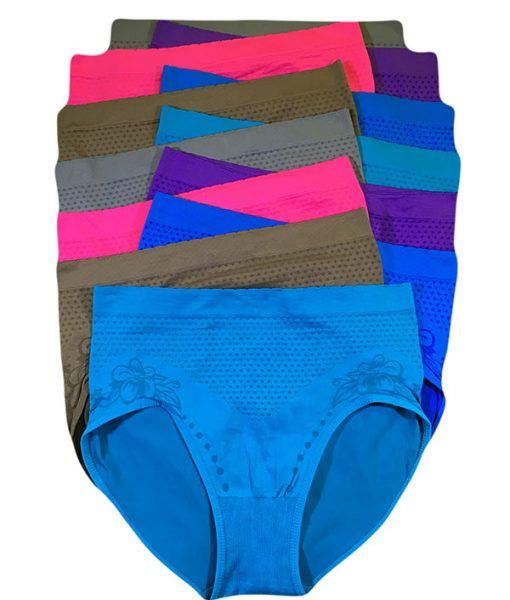 36 Units of Femina Ladys Seamless Panty One Size Assorted Color