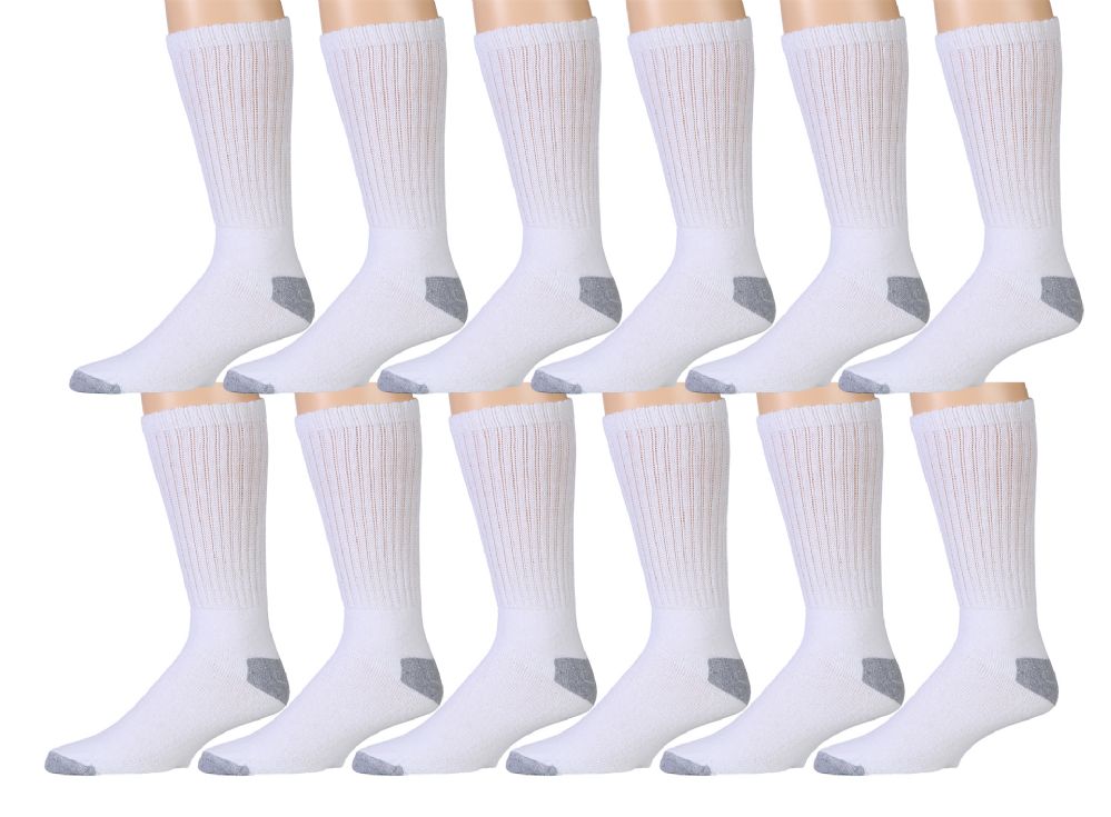 180 Units of 180 Pairs Of Slightly Irregular Hanes Crew Socks White