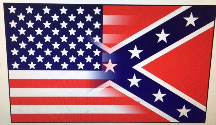 48 units of 3 x5 half and half confederate american flag signs