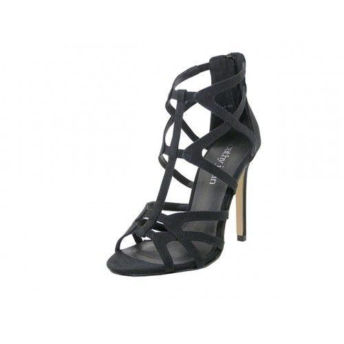 black high heel gladiator sandals