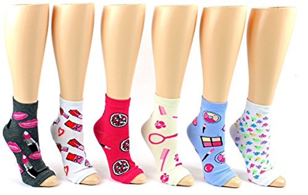 24 Pairs Pack of WSD Women's Pedicure Socks, Value Pack, Open Toe Socks