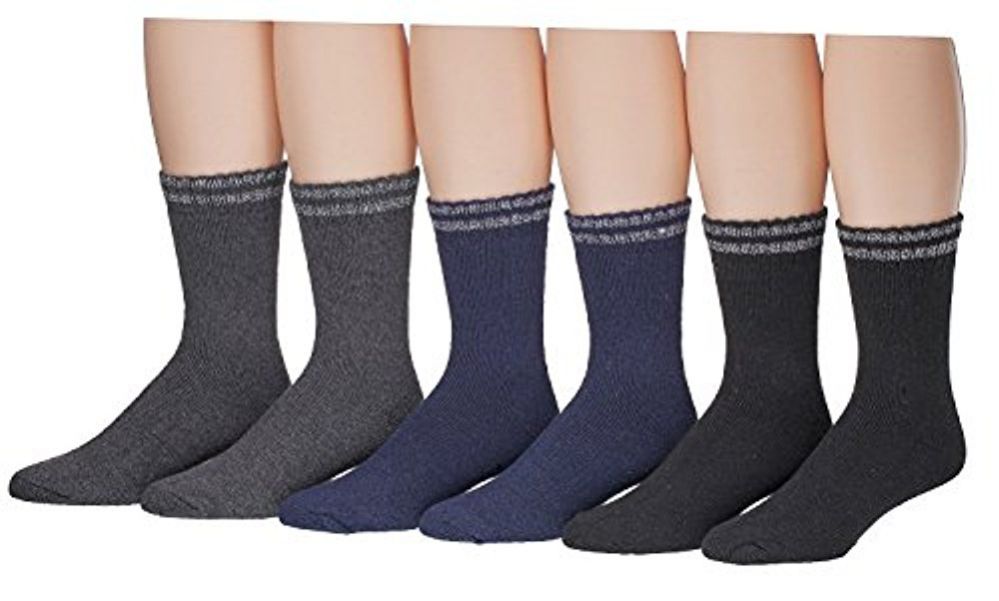 6 Units of Yacht & Smith Mens Cotton Thermal Boot Socks Mens Thermal