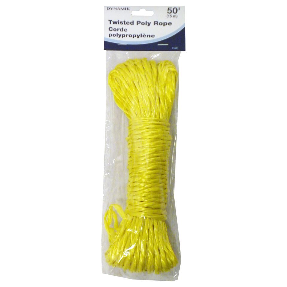 72 Units of 1/4"x50' Twisted Poly Rope Rope and Twine at