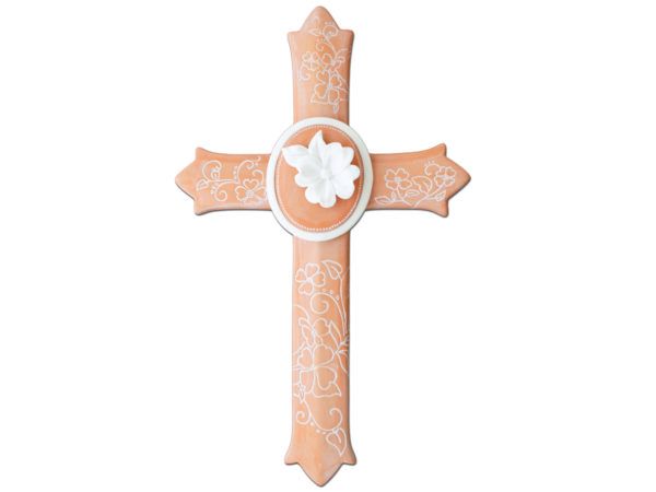 12 Units Of Decorative Fl Ceramic Wall Cross Home Decor At 12 Units Of Decorative Fl Ceramic Wall Cross Home Decor