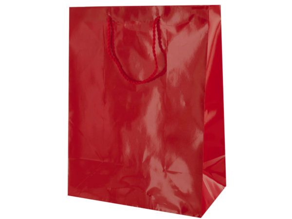 144 Units Of Medium Solid Red Gift Bag Bags