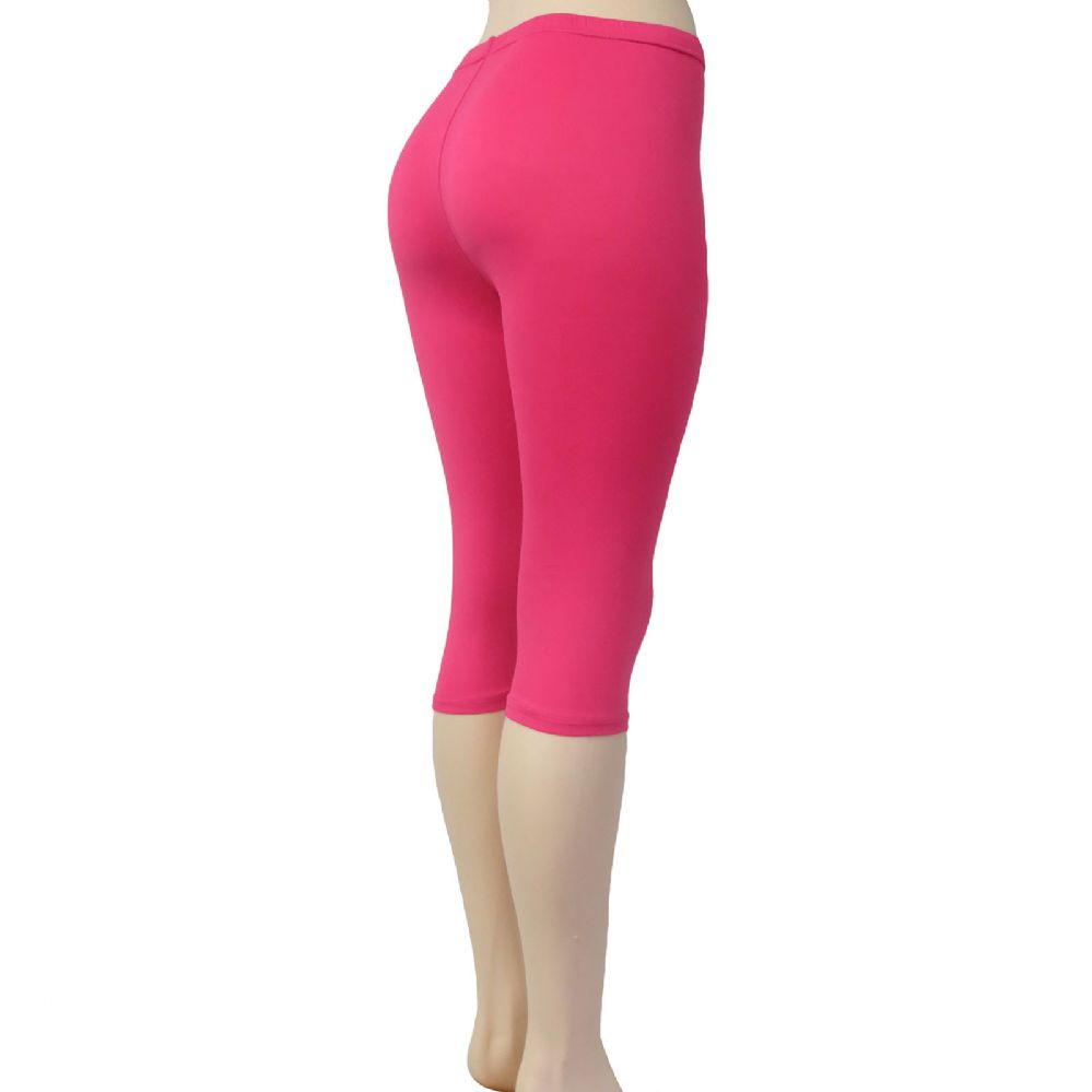48 Units of "soft Feel" Below The Knee Capri Length Leggings In Black