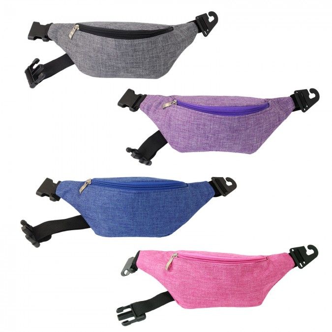 24 Units of Wholesale Fanny Pack In Space Dye Print Fanny Pack at