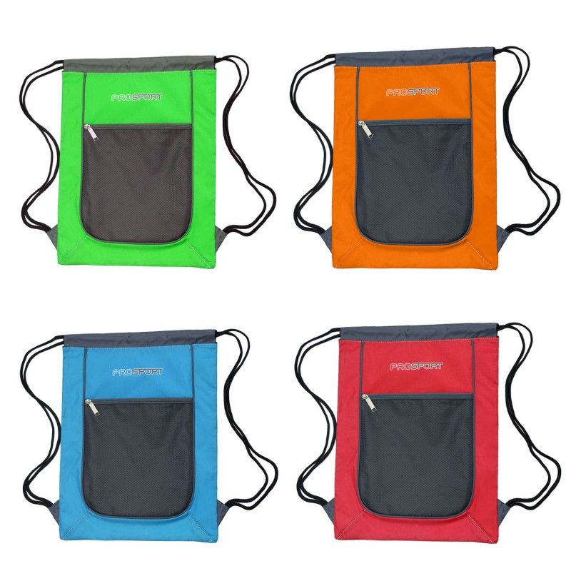 24 Units of Drawstring Bags In 4 Assorted Colors Backpacks 15" or