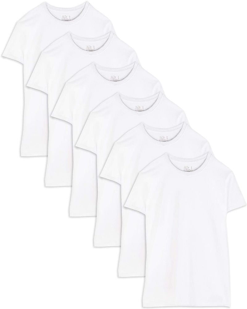 fruit of the loom white crew neck sweatshirt
