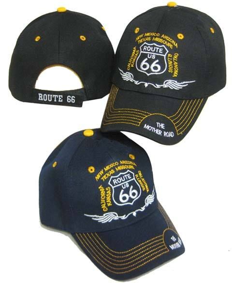 route 66 baseball caps