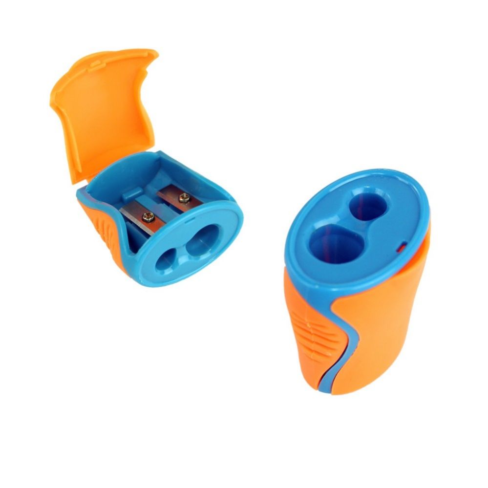 240 Units of Kids Orange 2 Hole Pencil Sharpener With Catcher School