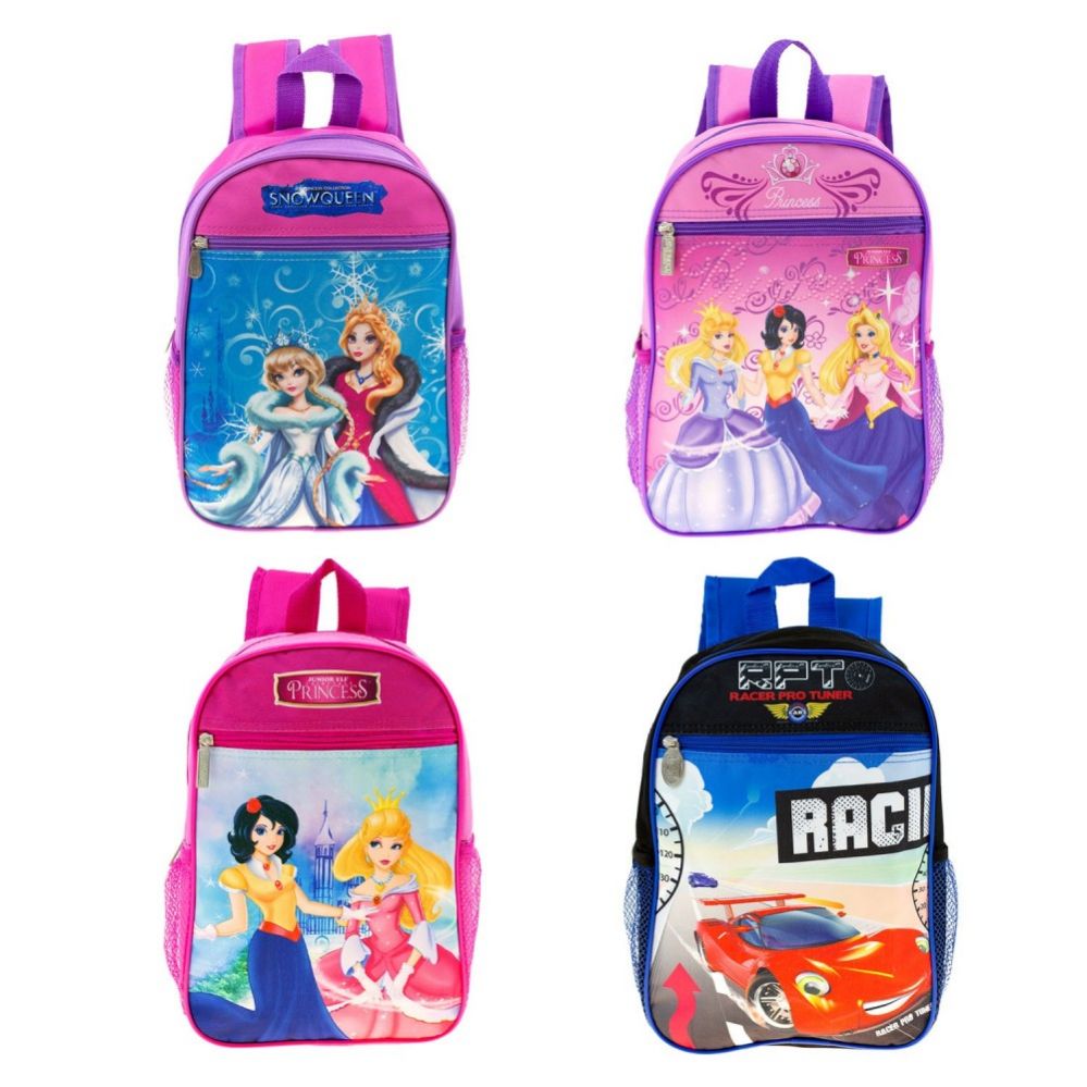 24 Units of 13" Character Backpacks In 4 Assorted Character Prints Backpacks 15" or Less at